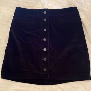 Wilfred Size 8 Corduroy Mini Skirt - Black
